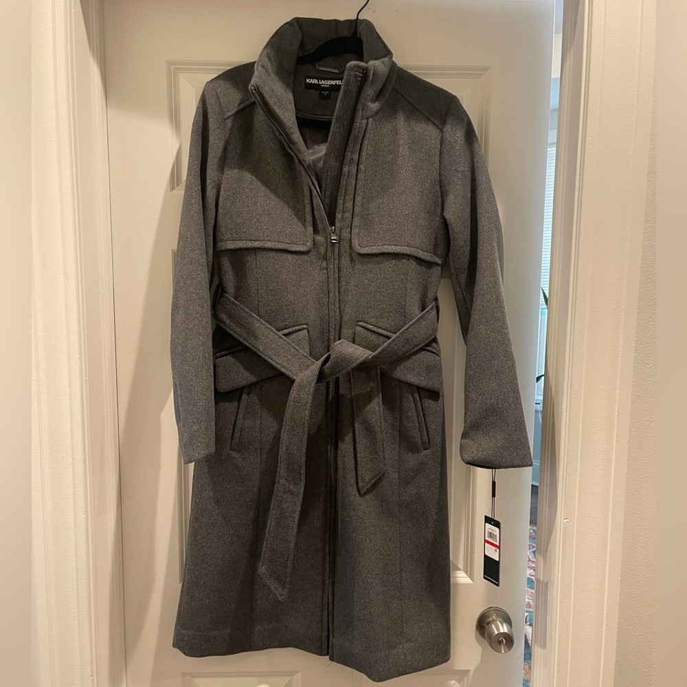 NEW Karl Lagerfeld grey coat